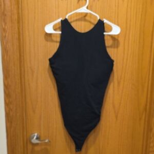 Abercrombie & Fitch Black Braless Bodysuit (Size XL)